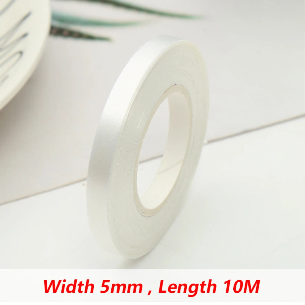 10Meter/Rolls 5mm Balloon Ribbon Party Birthday Wedding Accessorie Laser Balloon Chain Satin Ribbons Crafts DIY Party Decoration