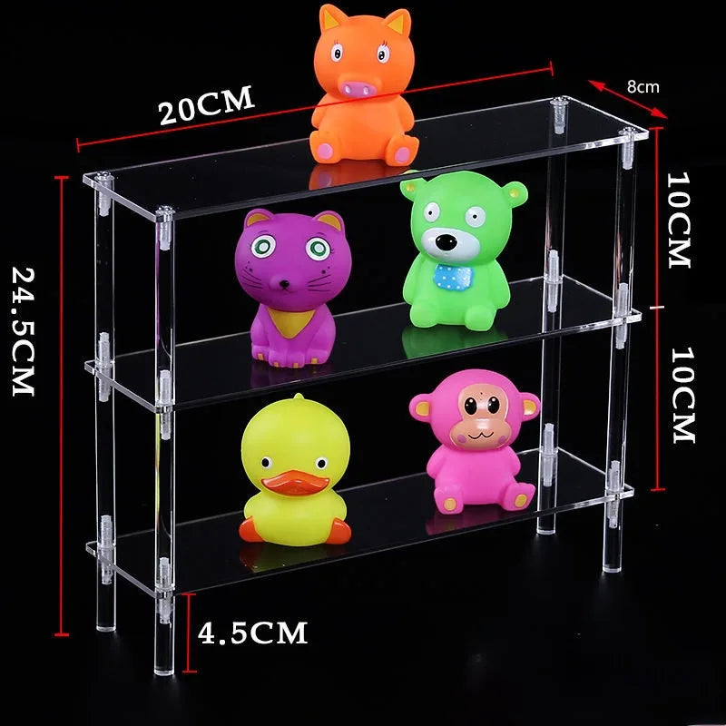 1-5 Tier Acrylic Display Stand,Clear Display Riser Rack for Cupcake,Perfume Doll Décor and Organizer Amiibo Funko POP Figures