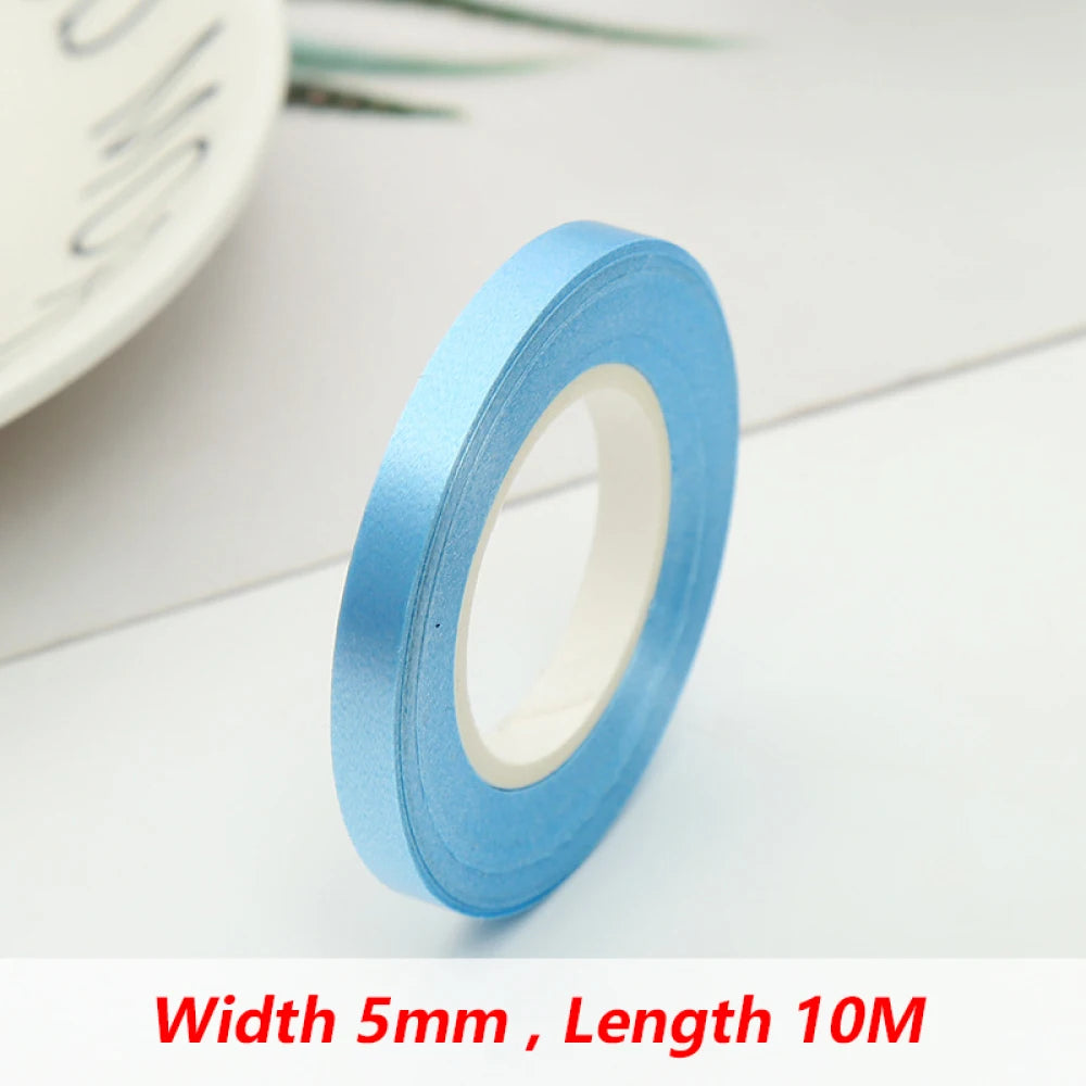 10Meter/Rolls 5mm Balloon Ribbon Party Birthday Wedding Accessorie Laser Balloon Chain Satin Ribbons Crafts DIY Party Decoration