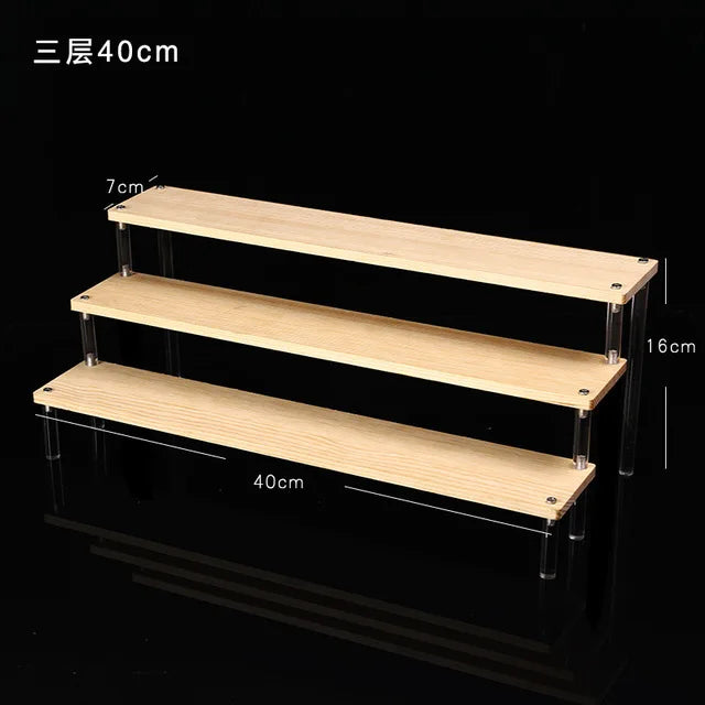 1-5 Tier Acrylic Display Stand,Clear Display Riser Rack for Cupcake,Perfume Doll Décor and Organizer Amiibo Funko POP Figures